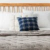Decorative Throw Pillow Square Plaid Navy Blue - Room Essentials™