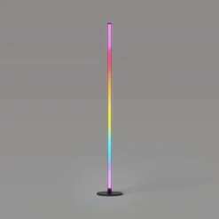 Color Changing LED Floor Lamp With Remote Control Mood And Ambient Lighting Black - Room Essentialsā¢