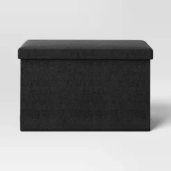 24" Collapsible Dorm Storage Ottoman - Room Essentialsā¢