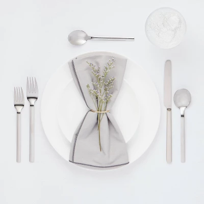 30pc Squared Straight Flatware Set With Caddy - Room Essentials™: Silverware Set, Service For 6, Forks Spoons Knives 3 30pc Squared Straight Flatware Set With Caddy - Room Essentials™: Silverware Set, Service For 6, Forks Spoons Knives