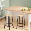 Set Of 2 24" Wood With And Metal Base Backless Counter Height Barstool Stool Natural - Room Essentials™ 1 Set Of 2 24" Wood With And Metal Base Backless Counter Height Barstool Stool Natural - Room Essentials™ -Room Essentials GUEST 1902addf f8e7 47d3 9aa0 6b0419377278
