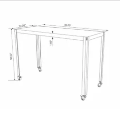 45" Metal Rolling Computer Desk - Room Essentials™ -Room Essentials GUEST 1a5019e4 6b5a 46df 8639 caf82f80c020