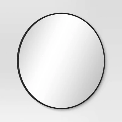28" Round Metal Mirror Black - Room Essentials™ 4 28" Round Metal Mirror Black - Room Essentials™ - Image 2