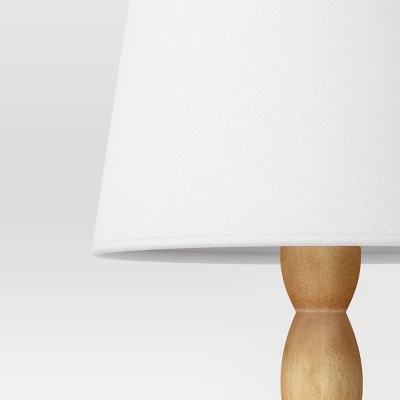 Turned Wood Stick Lamp Brown - Room Essentials™: Modern Accent Table, ETL Listed, No Bulb Included 5 Turned Wood Stick Lamp Brown - Room Essentials™: Modern Accent Table, ETL Listed, No Bulb Included - Image 3