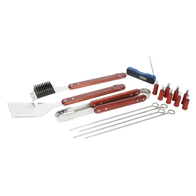 17pc BBQ Stainless Steel Grill Spatula Set Black - Room Essentials™ 4 17pc BBQ Stainless Steel Grill Spatula Set Black - Room Essentials™ - Image 2