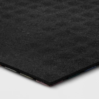 1'6"x2'6" Recycled Rubber Blocks Indoor/Outdoor Doormat - Room Essentials™: Skid-Resistant, Quick-Drying, Beige 5 1'6"x2'6" Recycled Rubber Blocks Indoor/Outdoor Doormat - Room Essentials™: Skid-Resistant, Quick-Drying, Beige - Image 3