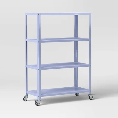 44" 3 Shelf Metal Rolling Bookcase - Room Essentials™ 7 44" 3 Shelf Metal Rolling Bookcase - Room Essentials™ - Image 5