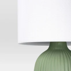 Fluted Ceramic Table Lamp: ETL Listed, Cotton/Polyester Shade, No Assembly - Room Essentials™ 7 Fluted Ceramic Table Lamp: ETL Listed, Cotton/Polyester Shade, No Assembly - Room Essentials™ -Room Essentials GUEST 247f827c 6d1d 4d2a 9de7 e5dbd5ceee84