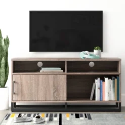 Mixed Material TV Storage Stand For TVs Up To 54" With Sliding Doors - Room Essentials™