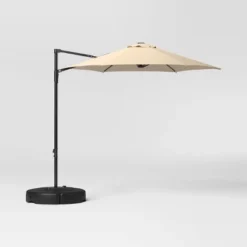 7.5' Round Solid Offset Outdoor Patio Cantilever Umbrella - Room Essentials™ -Room Essentials GUEST 25ae3db2 864e 4805 8437 b50f259bd65c