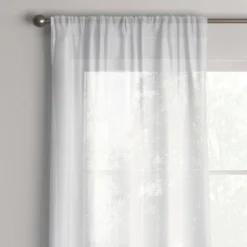 1pc Sheer Crinkle Window Curtain Panel White - Room Essentials™ -Room Essentials GUEST 2b1500e5 1e29 4b0c 8e3b 544423b7637b