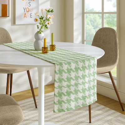 Houndstooth Table Runner Green - Room Essentials™ 3 Houndstooth Table Runner Green - Room Essentials™