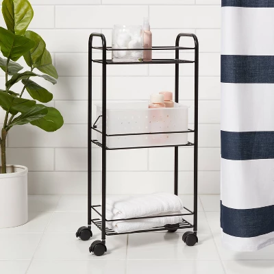 Metal Shower Caddy Tower Black - Room Essentials™ 3 Metal Shower Caddy Tower Black - Room Essentials™