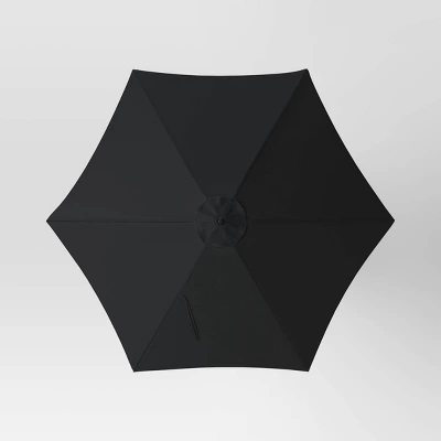 9'x9' Patio Market Umbrella - Black Pole - Room Essentials™ 6 9'x9' Patio Market Umbrella - Black Pole - Room Essentials™ - Image 4