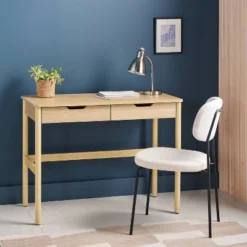 Scandi Desk With Drawers Natural - Room Essentialsā¢