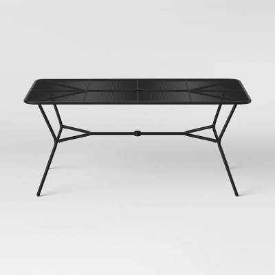 6 Person Metal Mesh Rectangle Patio Dining Table, Outdoor Furniture - Room Essentials™ 4 6 Person Metal Mesh Rectangle Patio Dining Table, Outdoor Furniture - Room Essentials™ - Image 2
