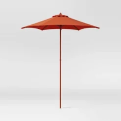 6' Round Outdoor Patio Market Umbrella With Black Pole - Room Essentials™ 25 6' Round Outdoor Patio Market Umbrella With Black Pole - Room Essentials™ -Room Essentials GUEST 42718b3d 730a 43c4 922c 0fd791fe6c07