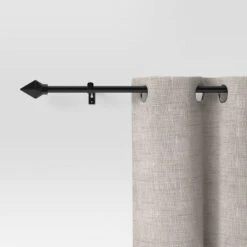 28"-48" Café Faceted Pyramid Rod Black - Room Essentials™ -Room Essentials GUEST 44380c64 42d2 4bc4 9db5 dddab8299ac7