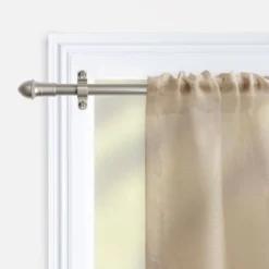 28"-48" CafĆ© Curtain Rod Nickel - Room Essentialsā¢