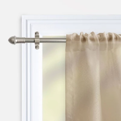 28"-48" Café Curtain Rod Nickel - Room Essentials™ 3 28"-48" Café Curtain Rod Nickel - Room Essentials™