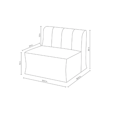 Modular Dorm Seating Armless Seat Compressed Foam - Room Essentials™ 7 Modular Dorm Seating Armless Seat Compressed Foam - Room Essentials™ - Image 5