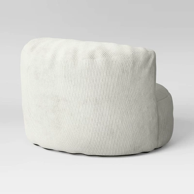 Memory Foam Filled Bean Bag Chair With Corduroy Cover Cream - Room Essentials™ 5 Memory Foam Filled Bean Bag Chair With Corduroy Cover Cream - Room Essentials™ - Image 3