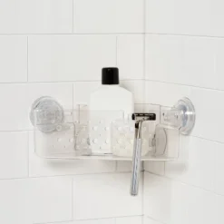 Suction Corner Basket Clear - Room Essentials™