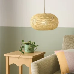 Bamboo Woven Pendant Light - Room Essentialsā¢