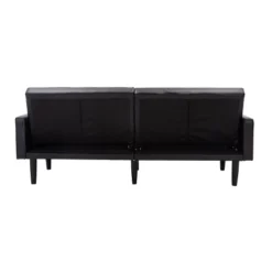 Faux Leather Futon Sofa With Arms Black - Room Essentials™ -Room Essentials GUEST 5b590056 4f71 45ef a9b2 78acfc1ee409