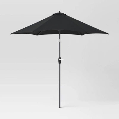 9'x9' Patio Market Umbrella - Black Pole - Room Essentials™ 9 9'x9' Patio Market Umbrella - Black Pole - Room Essentials™ - Image 7