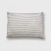 Standard Stripe Jersey Sham Gray - Room Essentials™: OEKO-TEX Certified, Knitted Polyester-Cotton Blend, Machine Washable