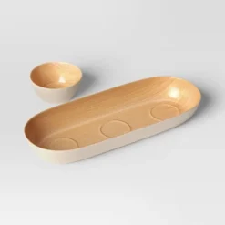 Serving Tray And Dip Bowl Set - Room Essentials™ -Room Essentials GUEST 6aa55295 934b 4d40 9f34 0b855e3984ac