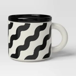 17 Fl Oz Stoneware Squiggly Print Lidded Mug - Room Essentials™ -Room Essentials GUEST 6f27b28f a007 434d 86f4 7694d1a99b46