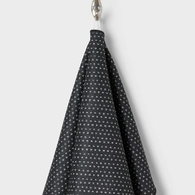 Quick Dry Dotted Striped Waffle Towel Black - Room Essentials™ 5 Quick Dry Dotted Striped Waffle Towel Black - Room Essentials™ - Image 3