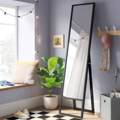 14"x58" Easel Mirror Black - Room Essentials™