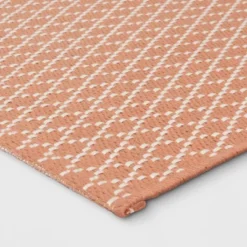 4'x5'6" Diamond Power Loom Woven Area Rug Rust - Room Essentials™: Diamond Pattern, Flat Pile, Indoor Use, Cotton & Polyester 6 4'x5'6" Diamond Power Loom Woven Area Rug Rust - Room Essentials™: Diamond Pattern, Flat Pile, Indoor Use, Cotton & Polyester -Room Essentials GUEST 726197ff d44f 4c41 b0f8 fbbc530a66f5