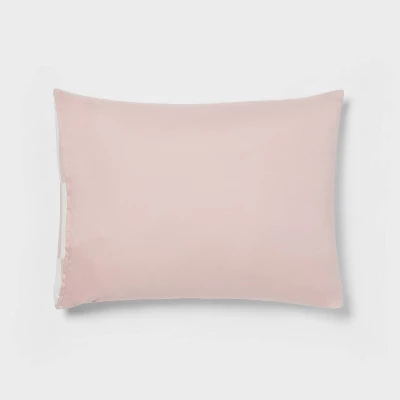 Dash Stripe Printed Microfiber Reversible Comforter & Sheets Set Ivory/Light Pink - Room Essentials™ 7 Dash Stripe Printed Microfiber Reversible Comforter & Sheets Set Ivory/Light Pink - Room Essentials™ - Image 5