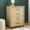 Mixed Material Wood And Metal 4 Drawer Dresser Updated Base Natural Wood - Room Essentials™ -Room Essentials GUEST 7510a2af 45d1 4853 8100 84a4b891c081