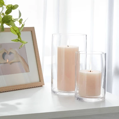 Clear Hurricane 3" X 6" Pillar Candle Holder - Room Essentials™: Elegant Glass Tabletop Decor, Fits 3-Inch Pillars 3 Clear Hurricane 3" X 6" Pillar Candle Holder - Room Essentials™: Elegant Glass Tabletop Decor, Fits 3-Inch Pillars