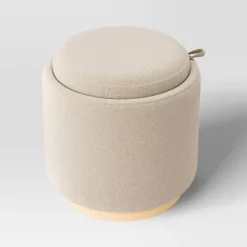 Round Upholstered Storage Ottoman - Room Essentials™ -Room Essentials GUEST 79a53411 d2e1 4ce7 a46e 1be6d990d96e