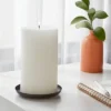 4" X 7" Unscented Candle White - Room Essentials™: Paraffin Wax, 120hr Burn Time, Single Wick -Room Essentials GUEST 7b18e59e 7cbd 43f7 8fb4 416a1e8ea473