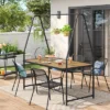 Metal Rectangle A-Frame Pergola Rust Resistant Outdoor Patio Dining Table Black - Room Essentials™ 2 Metal Rectangle A-Frame Pergola Rust Resistant Outdoor Patio Dining Table Black - Room Essentials™ -Room Essentials GUEST 825c3faf c7e4 4059 881f 748de6f16c58