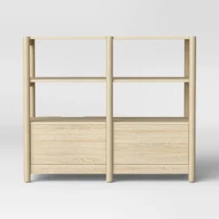 32" Scandi Small Bookcase With Storage Drawers Natural - Room Essentials™ -Room Essentials GUEST 8dc80f70 9144 4e31 951e 0709a4006fb5