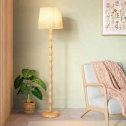 Natural Polyresin Floor Lamp - Room Essentialsā¢