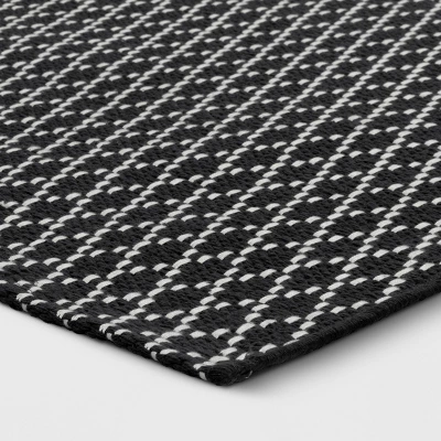 4'x5'6" Small Diamond Area Rug Charcoal Gray - Room Essentials™ 4 4'x5'6" Small Diamond Area Rug Charcoal Gray - Room Essentials™ - Image 2