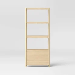 72.25" Scandi Bookcase With Three Shelves And Cabinet Storage Natural - Room Essentials™ 9 72.25" Scandi Bookcase With Three Shelves And Cabinet Storage Natural - Room Essentials™ -Room Essentials GUEST 98bb430f cf97 4b0b b7d1 22f36ee649da