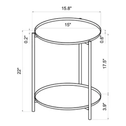 Metal Small Side Table With Shelf Black - Room Essentials™ -Room Essentials GUEST 993d4700 d34b 449a 8baa 1239a6d85a06