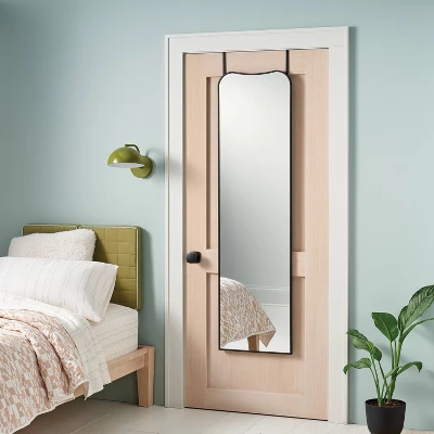 16"x59" Metal Over The Door And Floor Mirror - Room Essentials™ 3 16"x59" Metal Over The Door And Floor Mirror - Room Essentials™
