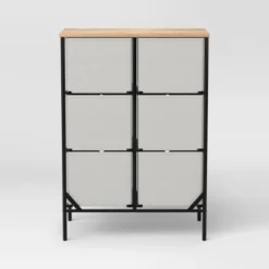 Fabric 6-Bin Tall Vertical Dresser Black Frame - Room Essentials™ 10 Fabric 6-Bin Tall Vertical Dresser Black Frame - Room Essentials™ -Room Essentials GUEST 9a73525c dfae 4721 bc76 d19100892e3d