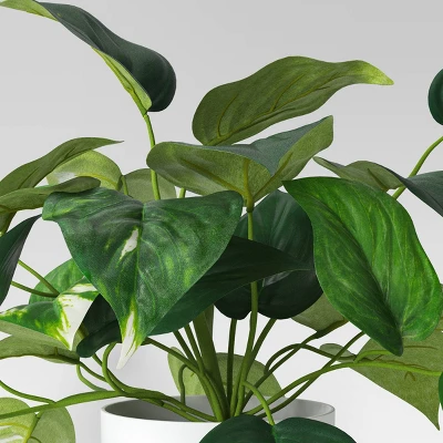 Pothos Artificial Plant In White Pot - Room Essentials™ 4 Pothos Artificial Plant In White Pot - Room Essentials™ - Image 2